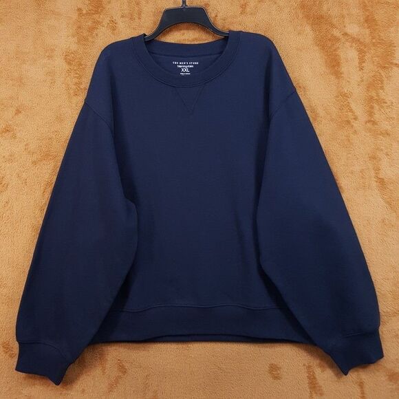 Bloomingdale's Other - BLOOMINGDALES Sweatshirt Mens XL Navy Pullover Crew Terry Cotton Knit